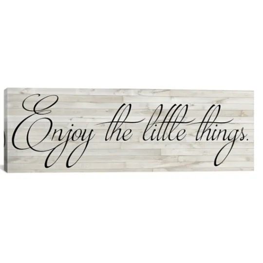 Kirkland's Home Enjoy The Little Things Canvas Art Print, 36X12- Wall Quotes & Signs