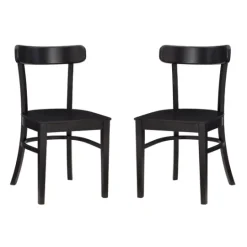 Kirkland's Home Espresso Curved Plank 2-Pc. Accent Chair Set- Accent Chairs