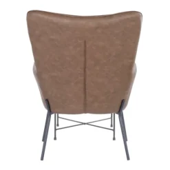 Kirkland's Home Espresso Faux Leather 2-Pc. Chair And Ottoman Set- Accent Chairs