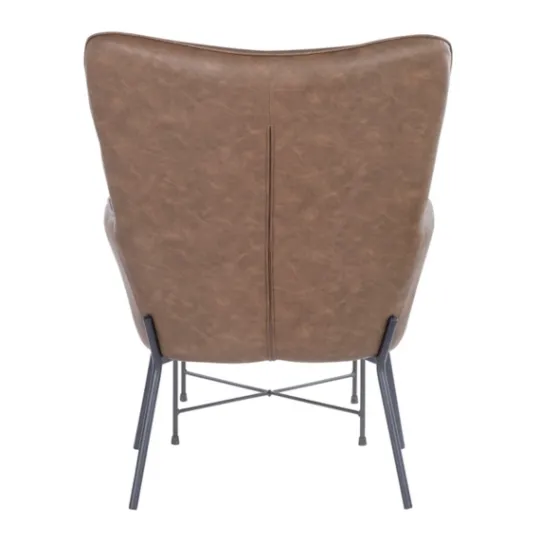 Kirkland's Home Espresso Faux Leather 2-Pc. Chair And Ottoman Set- Accent Chairs