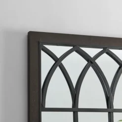 Kirkland's Home Espresso Grandview Arched Frame Wall Mirror- Decorative Mirrors
