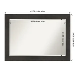 Kirkland's Home Espresso Plank Beveled Mirror- Framed Mirrors