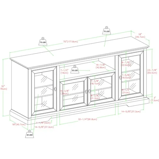 Kirkland's Home Espresso Wood Highboy Tv Stand- Tv Stands & Media Consoles