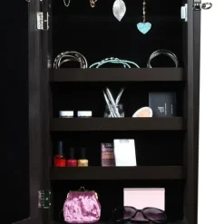 Kirkland's Home Espresso Wood Mirror Armoire- Full Length & Floor Mirrors