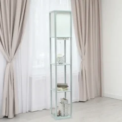 Kirkland's Home Etagere Shelf Charging Floor Lamp- Floor Lamps