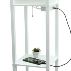 Kirkland's Home Etagere Shelf Charging Floor Lamp- Floor Lamps