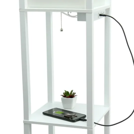 Kirkland's Home Etagere Shelf Charging Floor Lamp- Floor Lamps