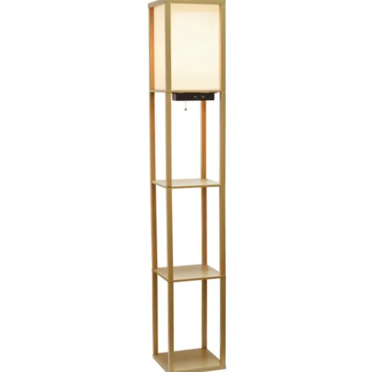 Kirkland's Home Etagere Shelf Charging Floor Lamp- Floor Lamps