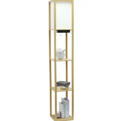 Kirkland's Home Etagere Shelf Charging Floor Lamp- Floor Lamps
