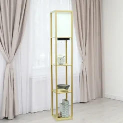 Kirkland's Home Etagere Shelf Charging Floor Lamp- Floor Lamps