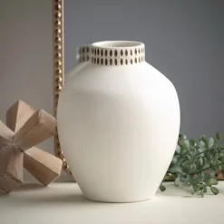 Kirkland's Home Etched Ceramic Urn Vase- Vases