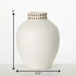 Kirkland's Home Etched Ceramic Urn Vase- Vases