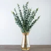 Kirkland's Home Eucalyptus And Amber Glass Vase Arrangement- Arrangements & Greenery
