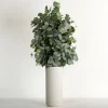 Kirkland's Home Eucalyptus Arrangement In White Ribbed Vase- Arrangements & Greenery