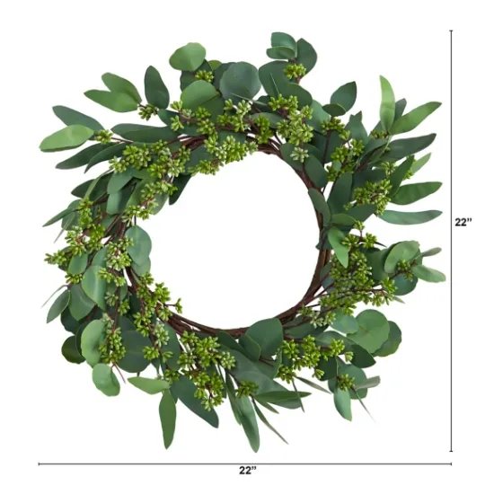 Kirkland's Home Eucalyptus Berry Wreath, 22 In.- Wreaths