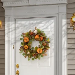 Kirkland's Home Eucalyptus Pumpkin And Pinecone Wreath- Wreaths