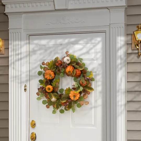 Kirkland's Home Eucalyptus Pumpkin And Pinecone Wreath- Wreaths