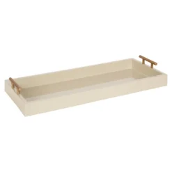 Kirkland's Home Evelyn Cream Narrow Decorative Tray- Decorative Trays
