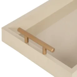 Kirkland's Home Evelyn Cream Narrow Decorative Tray- Decorative Trays
