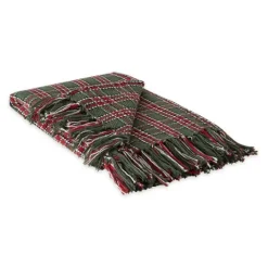 Kirkland's Home Evergreen Forest Plaid Cotton Throw- Blankets & Throws