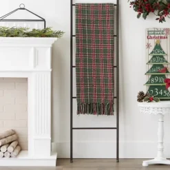 Kirkland's Home Evergreen Forest Plaid Cotton Throw- Blankets & Throws