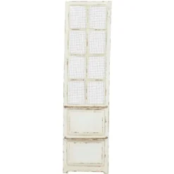 Kirkland's Home Evie Distressed Ivory Wood Door Wall Plaque- Wall Plaques