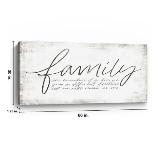 Kirkland's Home Family Branches Canvas Art Print, 60X30 In.- Wall Quotes & Signs