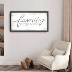 Kirkland's Home Family Branches Framed Canvas Art Print, 42X22 In.- Wall Quotes & Signs