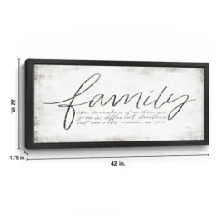 Kirkland's Home Family Branches Framed Canvas Art Print, 42X22 In.- Wall Quotes & Signs