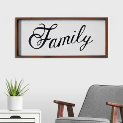 Kirkland's Home Family Curling Script Framed Wall Art- Wall Quotes & Signs