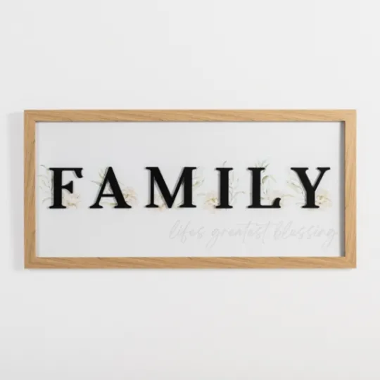 Kirkland's Home Family Floral Shadowbox Wall Plaque- Wall Quotes & Signs