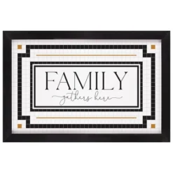 Kirkland's Home Family Gathers Here Framed Wall Plaque- Wall Quotes & Signs