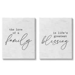 Kirkland's Home Family Is Life'S Blessing Canvas Prints, Set Of 2- Wall Quotes & Signs