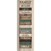 Kirkland's Home Family Rules Shutter Canvas Art Print- Wall Quotes & Signs