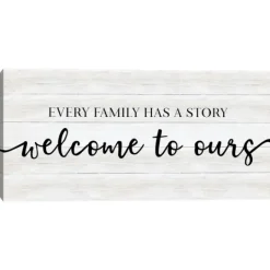 Kirkland's Home Family Story Canvas Art Print, 24X12 In.- Wall Quotes & Signs