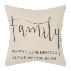 Kirkland's Home Family Where Love Never Ends Pillow- Pillows