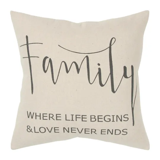 Kirkland's Home Family Where Love Never Ends Pillow- Pillows