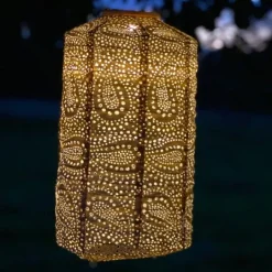 Kirkland's Home Fan Cylinder Hanging Led Outdoor Lantern- Outdoor Lighting
