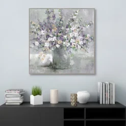Kirkland's Home Farmhouse Lavender Framed Canvas Art Print- Canvas Art