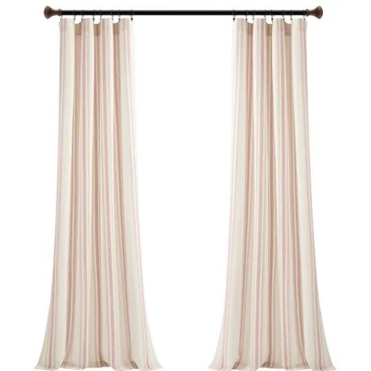 Kirkland's Home Farmhouse Stripe Curtain Panel Set, 84 In.- Curtains & Drapes