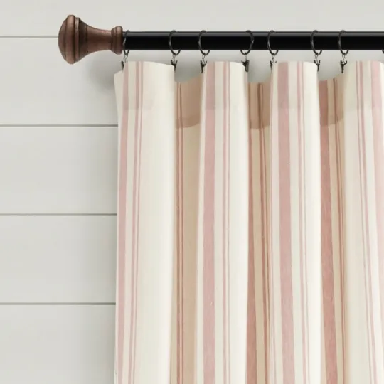 Kirkland's Home Farmhouse Stripe Curtain Panel Set, 84 In.- Curtains & Drapes