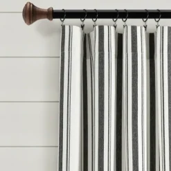 Kirkland's Home Farmhouse Stripe Curtain Panel Set, 84 In.- Curtains & Drapes