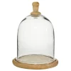 Kirkland's Home Farmhouse Wood And Glass Dome Cloche, 11 In.- Decorative Accents