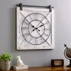 Kirkland's Home Farmstead Wooden Barn Door Clock- Clocks