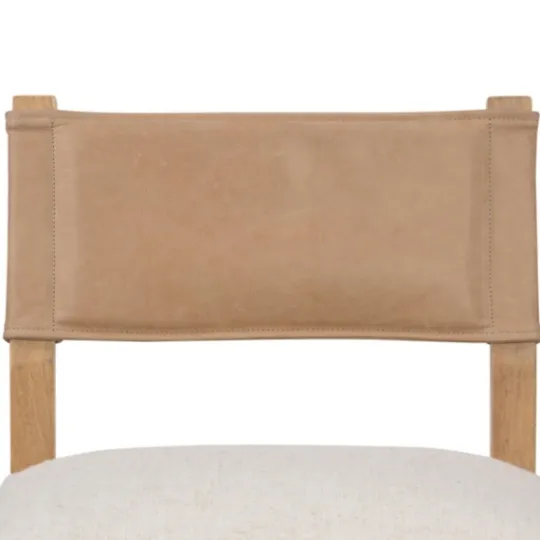 Kirkland's Home Farrah Leather Back Dining Chair- Dining Chairs