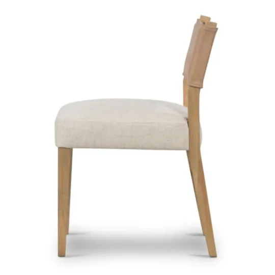 Kirkland's Home Farrah Leather Back Dining Chair- Dining Chairs