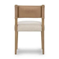 Kirkland's Home Farrah Leather Back Dining Chair- Dining Chairs