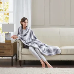 Kirkland's Home Faux Fur Oversized Throw Blanket- Blankets & Throws