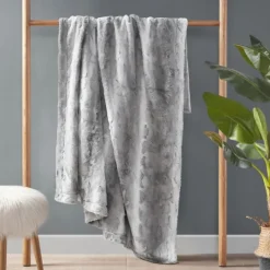 Kirkland's Home Faux Fur Oversized Throw Blanket- Blankets & Throws