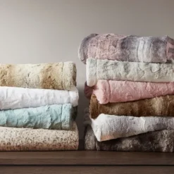 Kirkland's Home Faux Fur Oversized Throw Blanket- Blankets & Throws
